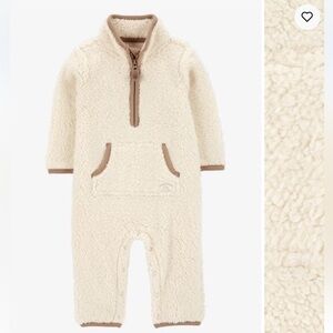 NWT Carters Baby Sherpa Jumpsuit